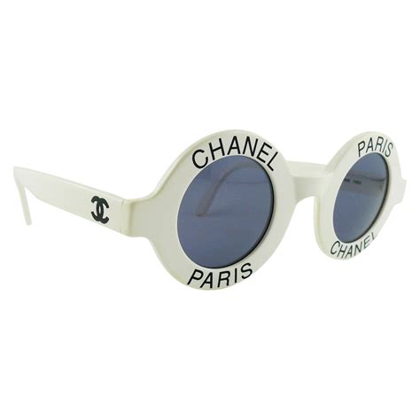 chanel black white sunglasses|chanel white frame sunglasses.